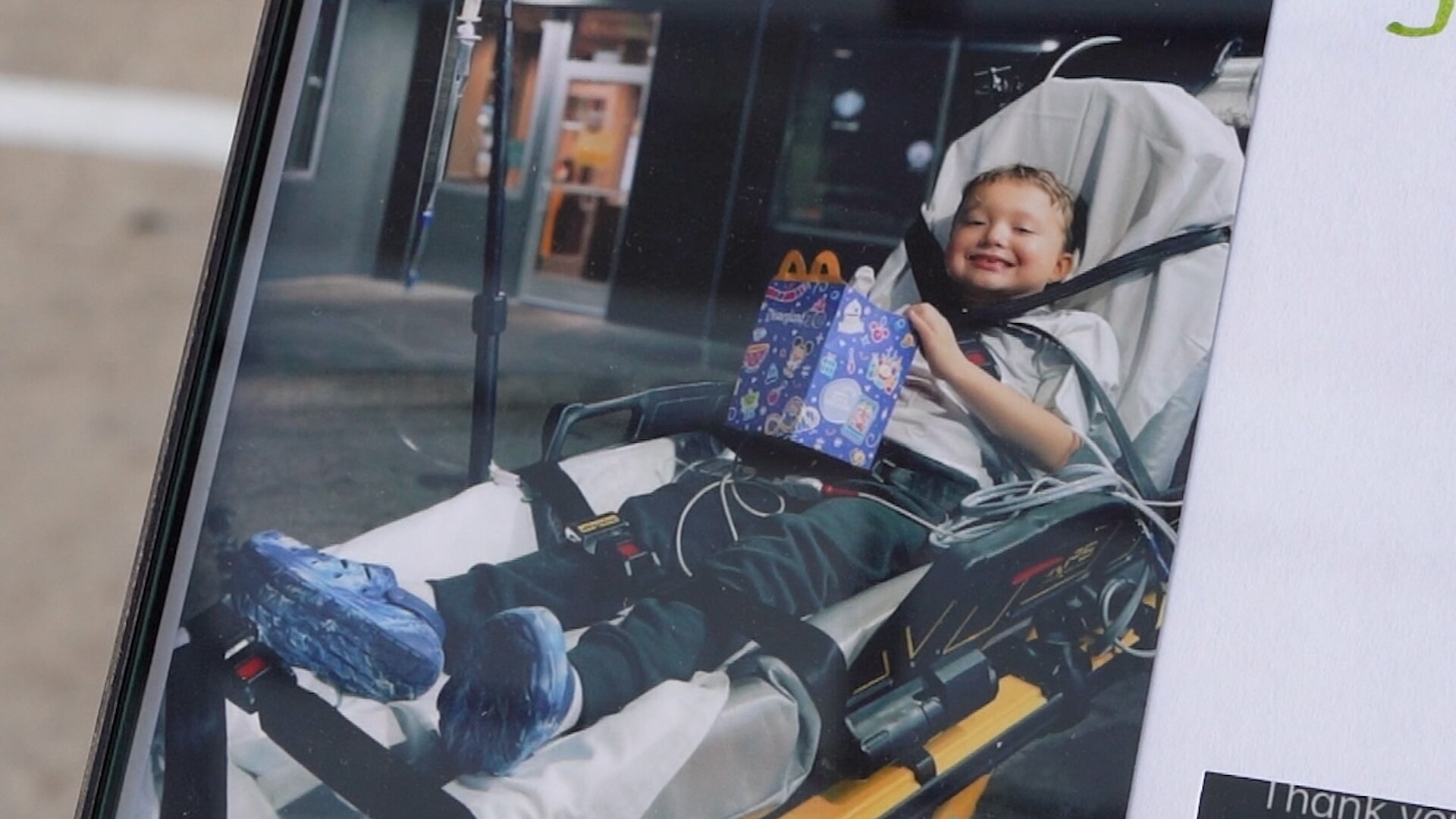 Jaxon Messick on Norman Regional EMSSTAT stretcher.