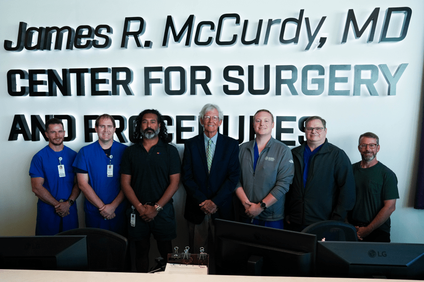 McCurdy with staff
